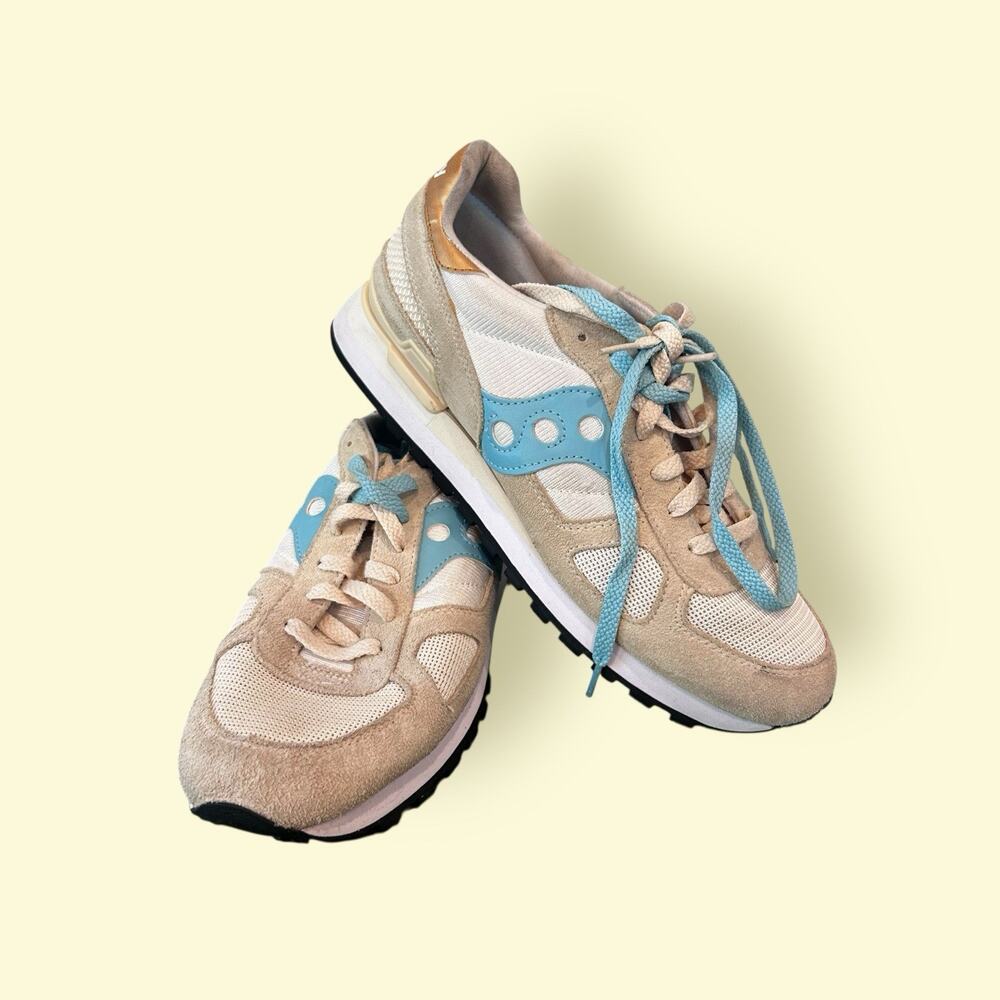 Saucony Shadow Original Women's Sneaker Tan/Turquoise, S1108-839, Size 11 NWOB